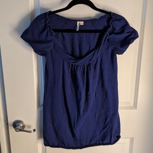 Frenchi Blue short sleeve scoop neck